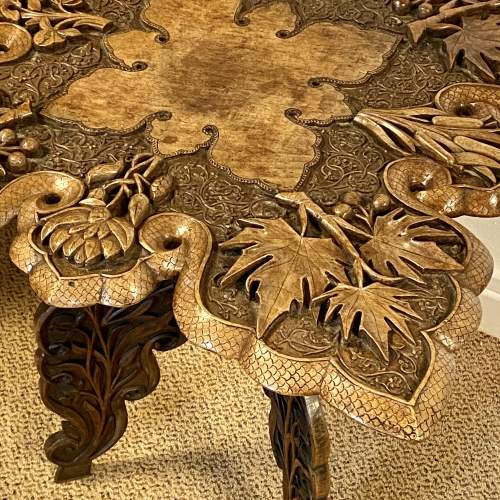 Heavily Carved Occasional Table image-2