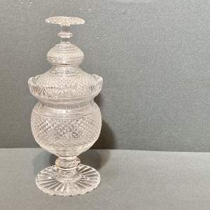 Regency Cut Glass Pedestal Vase