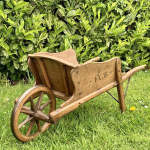 Vintage Childs Wooden Wheelbarrow