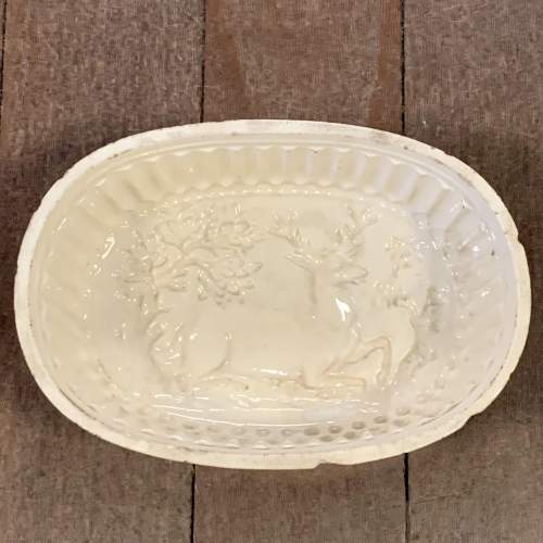 Antique Creamware Deer Jelly Mould image-2