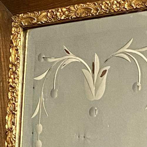 Signed Late 19th Century Hand Painted Floral Wall Mirror image-3