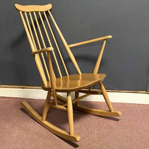 Mid 20th Century Ercol Blonde Goldsmith Rocking Chair