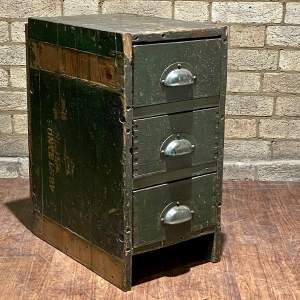 Set of Green Wooden Drawers