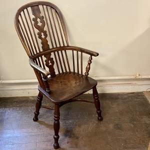 Victorian Ash and Elm High Back Windsor Chair