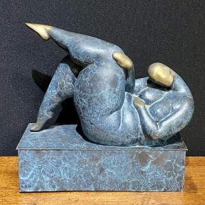 Modernist Bronze Sculpture of a Woman