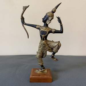 Vintage Thai Bronze Warrior Figure of Prince Rama