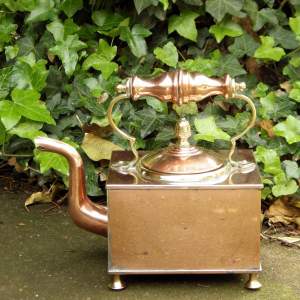 Victorian 19th Century Square Shaped Copper Kettle