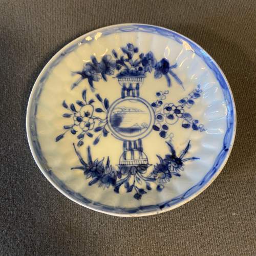 18th Century Blue and White Tea Bowl and Saucer image-4