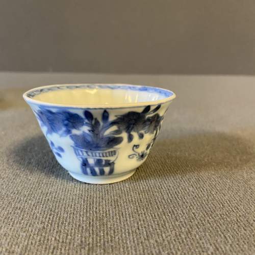 18th Century Blue and White Tea Bowl and Saucer image-5