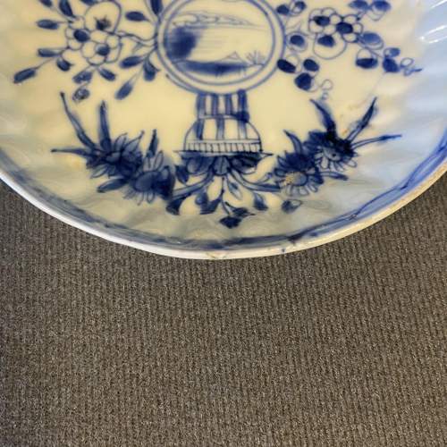 18th Century Blue and White Tea Bowl and Saucer image-6