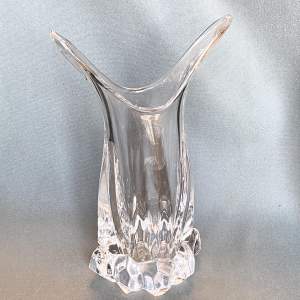 Sculptured Crystal Glass Vase