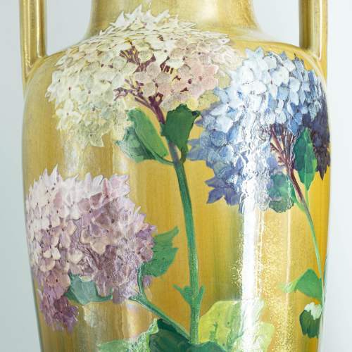 Fabulous Large Antique Pair French Clement Massier Vases image-4