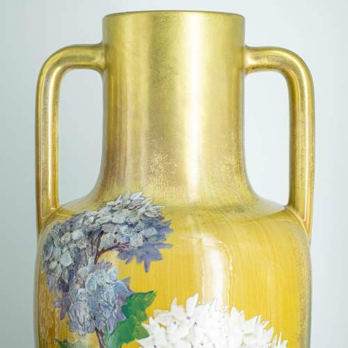 Fabulous Large Antique Pair French Clement Massier Vases image-5