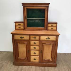 Unusual Late Victorian Walnut and Pine Dresser Circa 1890