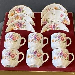 A Boxed Royal Crown Derby Posies Tea Service