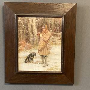 An Early 20th Century Oak Framed Hunting Print