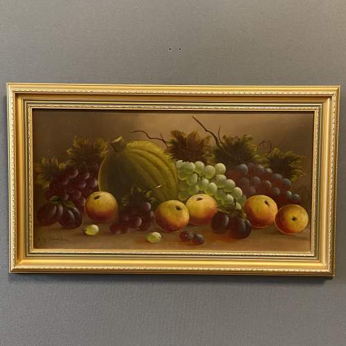 Still Life of Fruit and Vines Painting by A.J. Thornton image-1