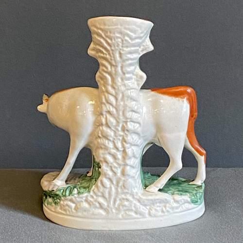 Victorian Staffordshire Cow and Calf Group Vase image-5