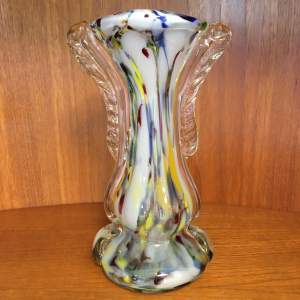 Murano End of Day Splatter Glass Vase