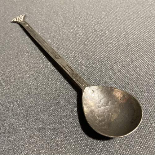 Arts & Crafts Hammered Pewter Spoon image-1