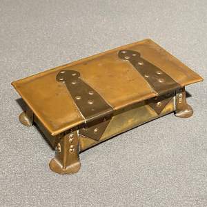 Arts & Crafts Copper and Brass Trinket Box