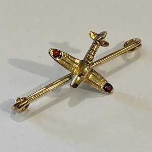 9ct Gold Spitfire Stock Pin