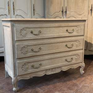 French Rustic Oak Three Drawer Chest