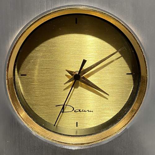 Fine Daum Pate De Verde Crystal Clock image-5