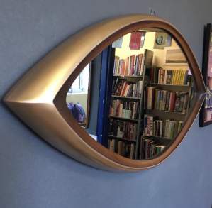 Eye Shaped Mid Century Wall Mirror