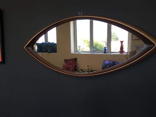 Eye Shaped Mid Century Wall Mirror image-5