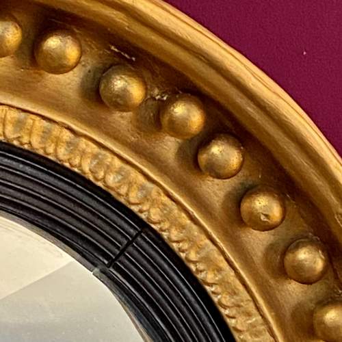 Regency Period Circular Gilded Convex Wall Mirror image-4