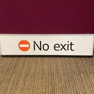 Enamel Railway No Exit Platform Sign