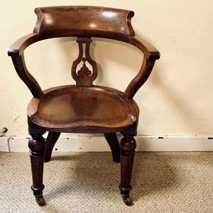 Fine Quality Victorian Mahogany Desk Armchair