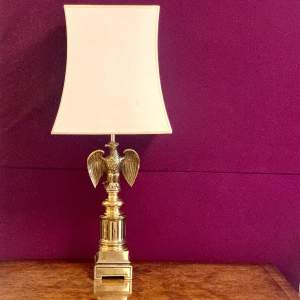 Good Quality Mid 20th Century Classical Brass Eagle Table Lamp