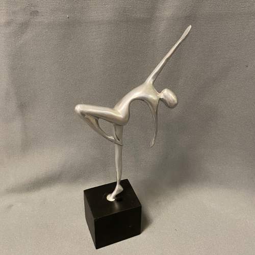 Vintage Aluminium Stylised Figurine Of A Dancer image-1