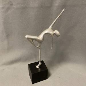 Vintage Aluminium Stylised Figurine Of A Dancer