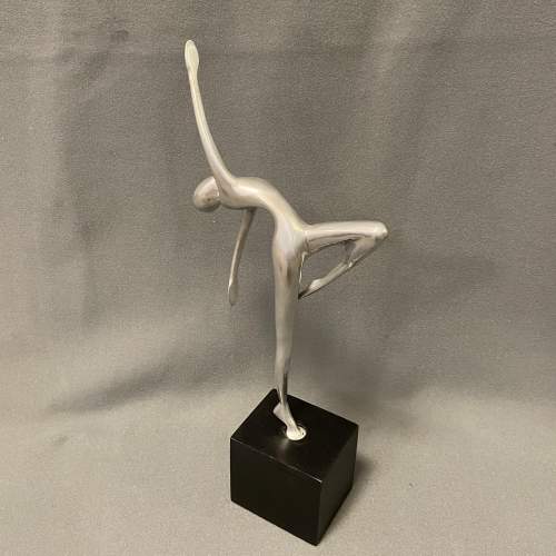Vintage Aluminium Stylised Figurine Of A Dancer image-2