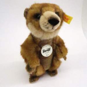 Vintage Retired Steiff Rico Soft Toy Meercat in Sitting Pose