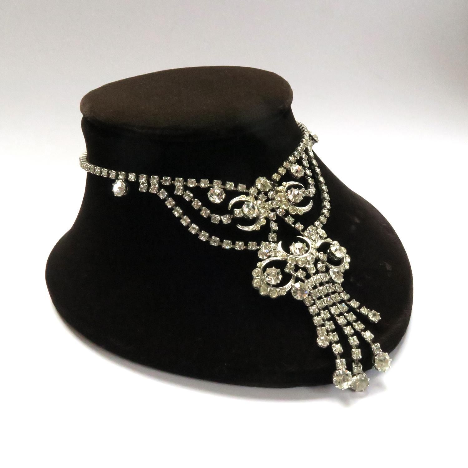 Vintage Rhinestone Necklace – Classic Elegance – Bridal Prom… – Second Wind  Vintage