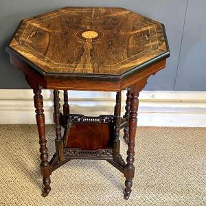 19th Century Octagonal Rosewood Side Table