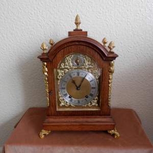 Oak Mantel Clock by Winterhalder and Hofmeier