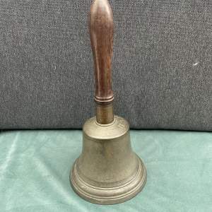 19th Century Antique Schoolmasters English Brass Hand Bell