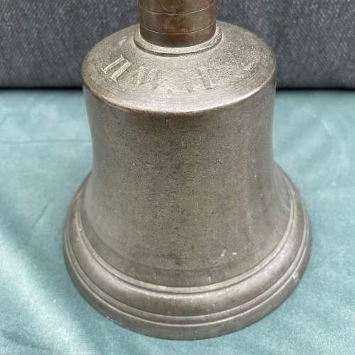 19th Century Antique Schoolmasters English Brass Hand Bell image-2