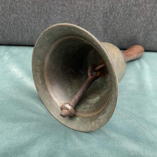 19th Century Antique Schoolmasters English Brass Hand Bell image-5