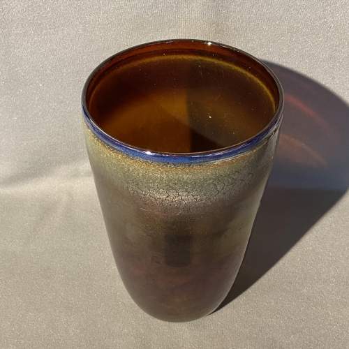 Heavy Iridescent Glass Vase image-4