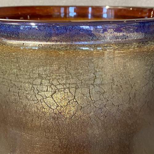 Heavy Iridescent Glass Vase image-2