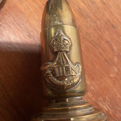 WW11 Trench Art Brass Petrol Lighter - Durham Light Infantry image-5