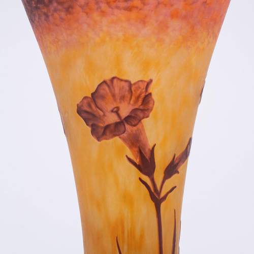 Wonderful Tall Antique Daum Nancy Cameo Glass Vase image-5