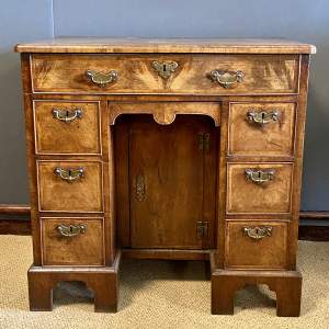 Queen Anne Walnut Kneehole Desk