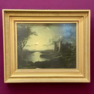 Moonlit Scene Oil on Canvas by Abraham Pether